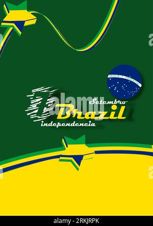 Brazil independence day poster design Stock Vektor