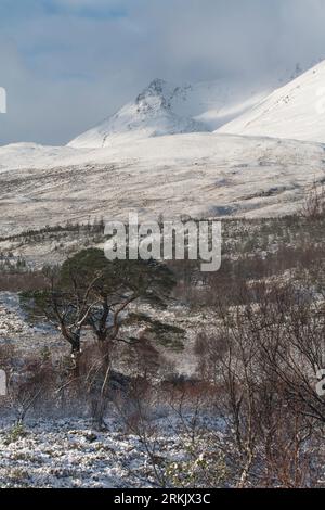 Winterbedingungen in Torridon, West Highlands of Scotland, UK Stockfoto