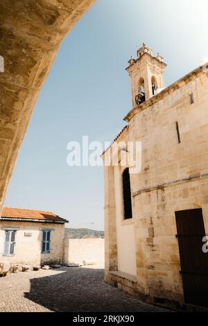 Ein vertikales Kloster des Heiligen Kreuzes in Omodos, Zypern Stockfoto