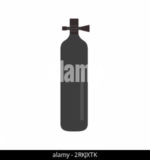 Diving Tank in flat element style isolated on white background. Stock Vektor