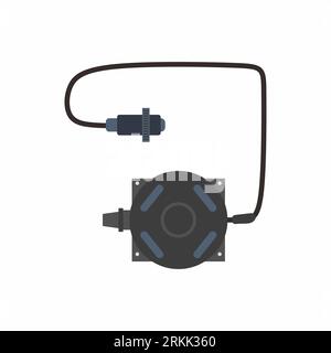 Diving Regulator in flat element style isolated on white background. Stock Vector