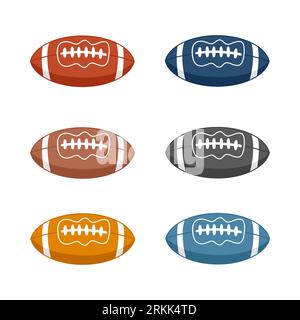 American Football Ball Seamless Pattern, Soccer Ball Seamless Pattern. Stock Vektor