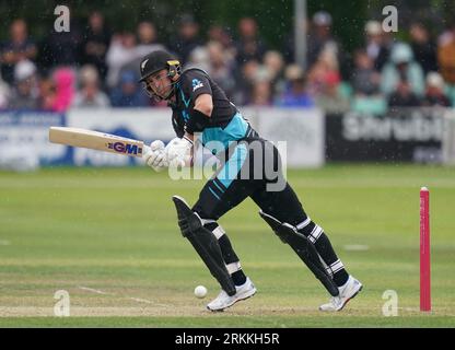 New Zealand Batter will Young punktet während des T20-Matches in New Road, Worcester. Bilddatum: Freitag, 25. August 2023. Stockfoto