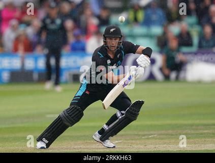 New Zealand Batter will Young punktet während des T20-Matches in New Road, Worcester. Bilddatum: Freitag, 25. August 2023. Stockfoto