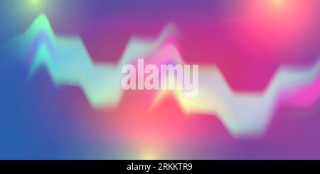 Abstract wave motion gradient background with trendy minimalist shapes Stock Vektor