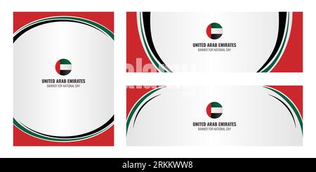 Cover Banner For United Arab Emirates Celebrate National Day. Stock Vector