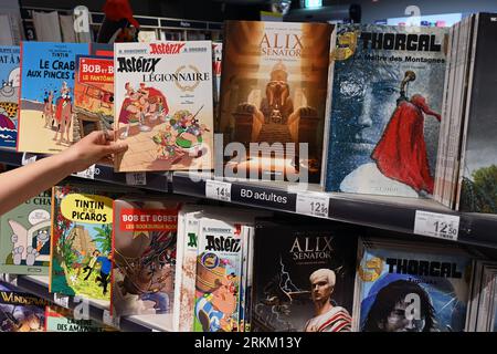 Comic books in a store Stock Photo