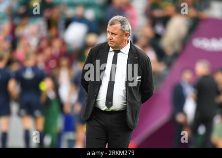 Ian Foster Head Coach of New Zealand während des Vorbereitungsspiels vor dem internationalen Spiel Südafrika gegen Neuseeland im Twickenham Stadium, Twickenham, Großbritannien, 25. August 2023 (Foto: Mike Jones/News Images) Stockfoto