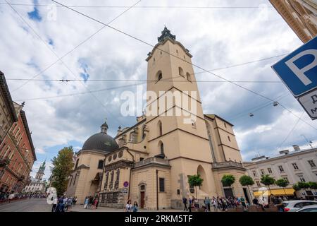 Lateinische Kathedrale - Kathedrale Basilika der Himmelfahrt - Lemberg, Ukraine Stockfoto