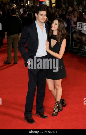 London, UK. 22nd Jan, 2018. Benjamin Walker and Kaya Scodelario attend the UK fan screening of 'Maze Runner: The Death Cure' at Vue West End in London, England. (Photo by Fred Duval/SOPA Images/Sipa USA) Credit: Sipa USA/Alamy Live News Stock Photo