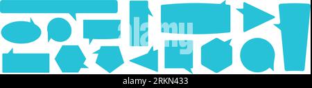 Sticker with message bubble and speech balloon texture. Paper in grunge style with cloud for talk communication. Flat vector illustrations isolated in Stock Vektor