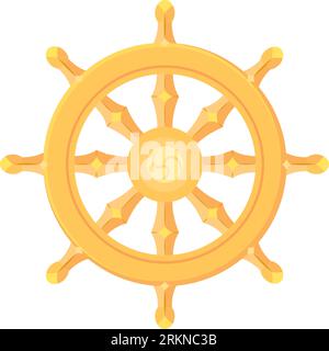 Isoliertes farbiges Schiffrad-Symbol Vektor Stock Vektor