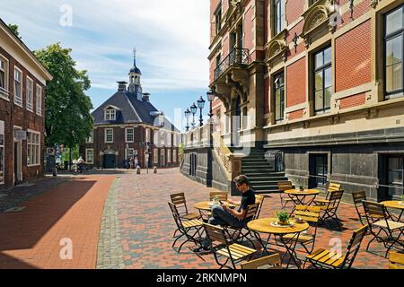 Historische Häuser in der Altstadt, Deutschland, Niedersachsen, Ostfriesland, leer Stockfoto