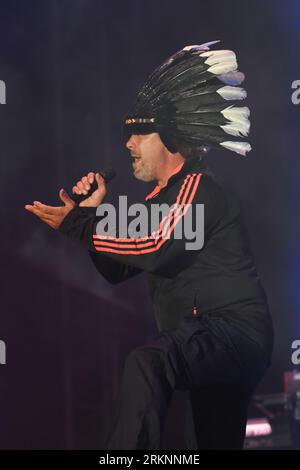 Jamiroquai tritt auf dem Siegerfestival 2023 in Portsmouth, Hampshire, Großbritannien, am 25. August 2023 auf Stockfoto