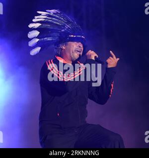 Jamiroquai tritt auf dem Siegerfestival 2023 in Portsmouth, Hampshire, Großbritannien, am 25. August 2023 auf Stockfoto