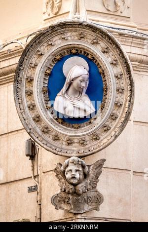 Madonna Aedicula in Via dei Serpenti, Rome, Italy Stock Photo