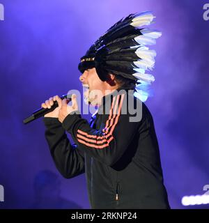 Jamiroquai tritt auf dem Siegerfestival 2023 in Portsmouth, Hampshire, Großbritannien, am 25. August 2023 auf Stockfoto