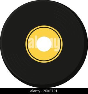 Isolierte farbige Retro-Musik-Vinyl-Icon Vektor Stock Vektor