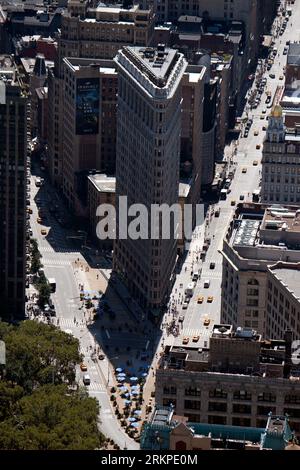Das Flatiron-Gebäude Midtown Manhattan NYC 2009 Stockfoto