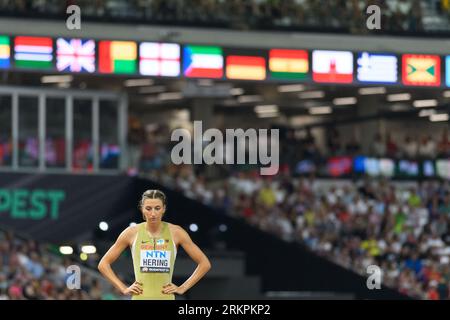 Christina Hering (Deutschland) vor dem 800-Meter-Halbfinale bei den ...