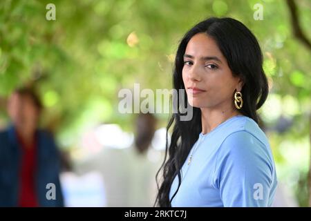 Angouleme, Frankreich. 25. August 2023. Hafsia Herzi nimmt am 25. August 2023 am 16. Angouleme Film Festival in Angouleme Teil. Foto: Franck Castel/ABACAPRESS.COM Abaca Press/Alamy Live News Stockfoto