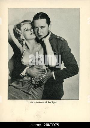 JEAN HARLOW und BEN LYON Portrait aus dem US-Programm für HELL's ANGELS 1930 Regisseure HOWARD HUGHES EDMUND GOULDING und JAMES WHALE The Caddo Company / United Artists Stockfoto