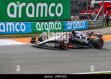 Zandvoort, Niederlande. 25. August 2023. Yuki Tsunoda 22 (JAP), Scuderia AlphaTauri AT04 während der FORMEL 1 HEINEKEN DUTCH GP auf dem Circuit Zandvoort CM.com, Zandvoort, Niederlande am 25. August 2023 Credit: Every Second Media/Alamy Live News Stockfoto