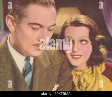 THELMA TODD, JOHN BARRYMORE, ANWALT, UNIVERSELLE 1933-FARBEN-FOTOGRAFIE Stockfoto