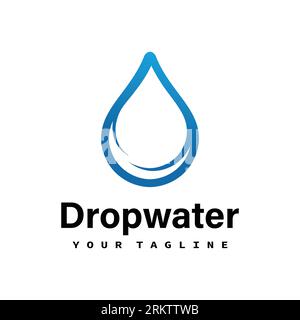 Design-Vorlage Für Kreatives Drop Water Concept Logo Stock Vektor