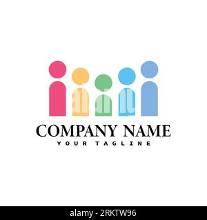 Community-Logo „People Work Team“ und „Business Vector“ Logo und Design Group Family Stock Vektor