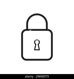 Lock and unlock icon in line style isolated on white background. Security symbol for website design, logo, app. Vector illustration design. Stock Vector