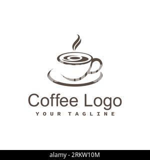 Coffee cup vector logo design template. design Coffee shop logo icon Stock Vektor