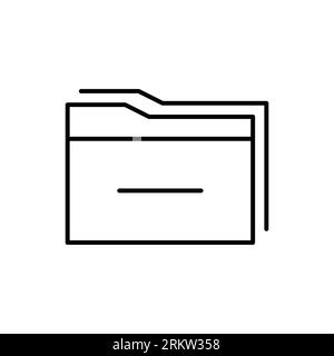 Dokumentsymbol isoliert auf weißem Hintergrund. Ordnersymbol modern, einfach, Vektor, Symbol für Website-Design, mobile App, benutzeroberfläche. Vektorillustration Stock Vektor