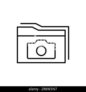 Dokumentsymbol isoliert auf weißem Hintergrund. Ordnersymbol modern, einfach, Vektor, Symbol für Website-Design, mobile App, benutzeroberfläche. Vektorillustration Stock Vektor