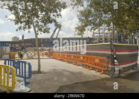 Spotify Camp Nou Abriss Barcelona Fußballstadion Stockfoto