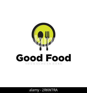 Vektorvorlage für Good Food-Logo. Stock Vektor