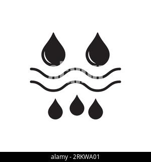 Moisture Skin Concept Line Icon. Moisturizing Face and Body Skin Linear Pictogram. Skin Layer Absorb Water Drop Outline Icon. Anti Dry Skincare. Edita Stock Vector