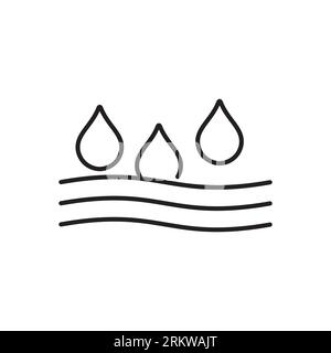 Absorption line icon, absorb water vector Stock Vector