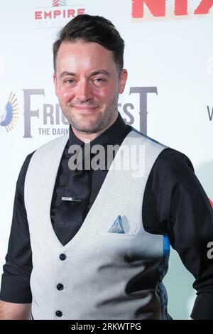 London, Großbritannien. 25. August 2023. CAL O’Connell fotografierte bei der Weltpremiere von How to Kill Monsters während des Pigeon Shrine Frightfest 2023 auf dem Cineworld Leicester Square. Bild von Julie Edwards Credit: JEP Celebrity Photos/Alamy Live News Stockfoto