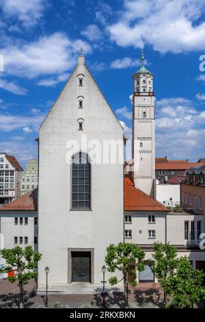 Die historische St. Moritzerkirche in Augsburg (Bayern, Deutschland) Stockfoto