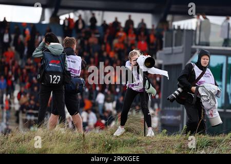 Zandvoort, Netherlands. 26th Aug, 2023. Circuit atmosphere - Photographers. Formula 1 World Championship, Rd 14, Dutch Grand Prix, Saturday 26th August 2023. Zandvoort, Netherlands. Credit: James Moy/Alamy Live News Stock Photo