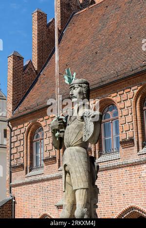 Roland-Statue auf dem Marktplatz in Stendal, Sachsen-Anhalt, Deutschland Stockfoto