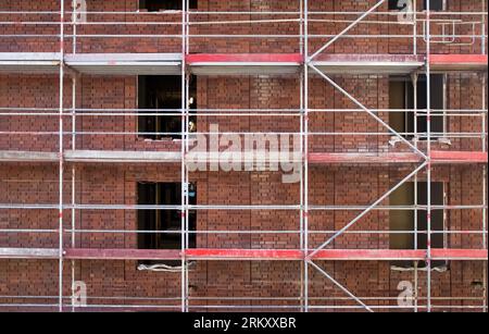 Baustellen Während Des Fortschritts In Deutschen Städten. Stockfoto