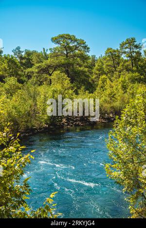 Luftaufnahme des Koprucay-Flusses aus dem Koprulu-Canyon in Manavgat, Antalya, Türkei Stockfoto