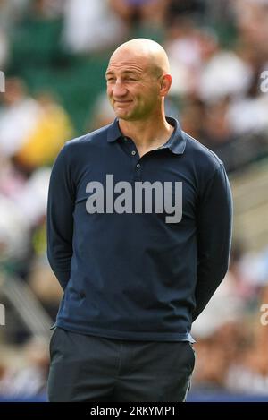 Steve Borthwick Head Coach of England vor dem 2023er Sommer-Spiel England gegen Fiji im Twickenham Stadium, Twickenham, Großbritannien, 26. August 2023 (Foto: Mike Jones/News Images) Stockfoto