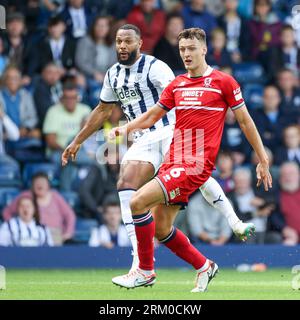 West Bromwich, Großbritannien. 26. August 2023. *** Während des Spiels der EFL Sky Bet Championship zwischen West Bromwich Albion und Middlesbrough in den Hawthorns, West Bromwich, England am 26. August 2023. Foto von Stuart Leggett. Nur redaktionelle Verwendung, Lizenz für kommerzielle Nutzung erforderlich. Keine Verwendung bei Wetten, Spielen oder Veröffentlichungen eines einzelnen Vereins/einer Liga/eines einzelnen Spielers. Credit: UK Sports Pics Ltd/Alamy Live News Stockfoto