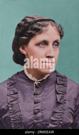 Louisa May Alcott, Schriftstellerin, Abolitionistin und Bürgerkriegsschwester. 1870. Boston Stockfoto