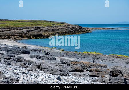 Ein fabelhafter, sicherer, sauberer Strand auf Inis Mor, Co, Galway, Inishmore, Aran Island, Irland Stockfoto