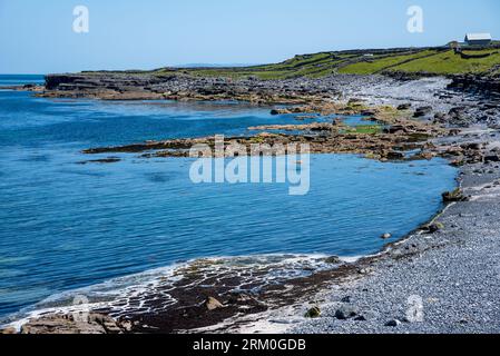 Ein fabelhafter, sicherer, sauberer Strand auf Inis Mor, Co, Galway, Inishmore, Aran Island, Irland Stockfoto