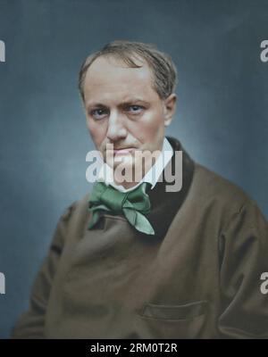 Charles Baudelaire, 1861, gedruckt 1877. Woodburytype. Stockfoto